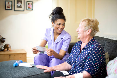 Nurse with patient