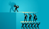 Pyramid scheme illustration